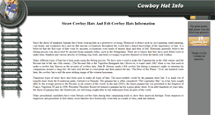 Desktop Screenshot of cowboyhatinfo.org