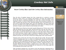 Tablet Screenshot of cowboyhatinfo.org